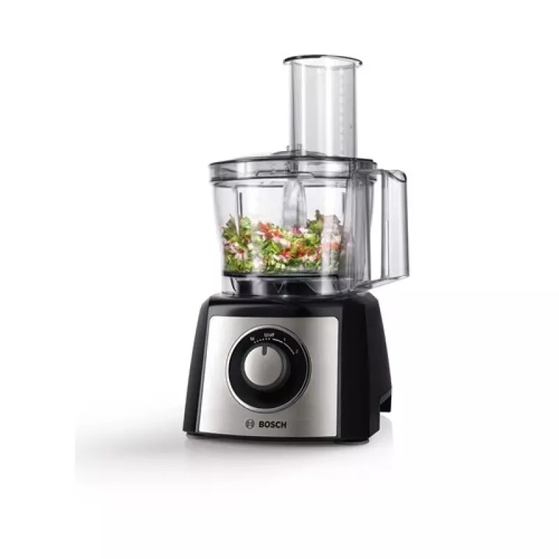 Robot da cucina Bosch MCM3401M con motore da 800 W e ciotola da 2,3 L, nero/acciaio inox