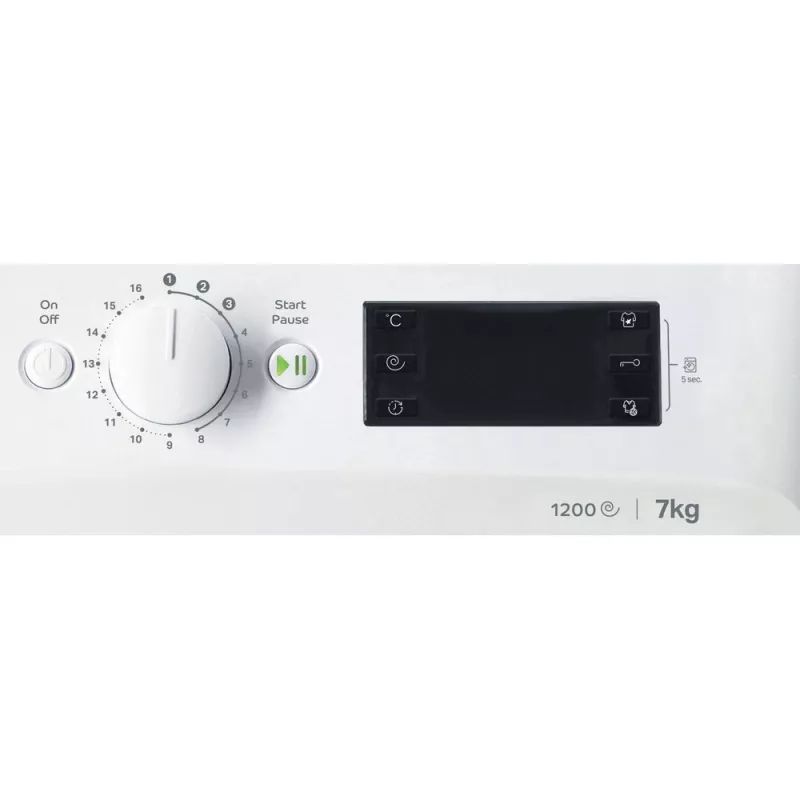 Lavatrice Indesit MTWE 71252 WK EE a carica frontale 7 kg 1151 giri/min bianco