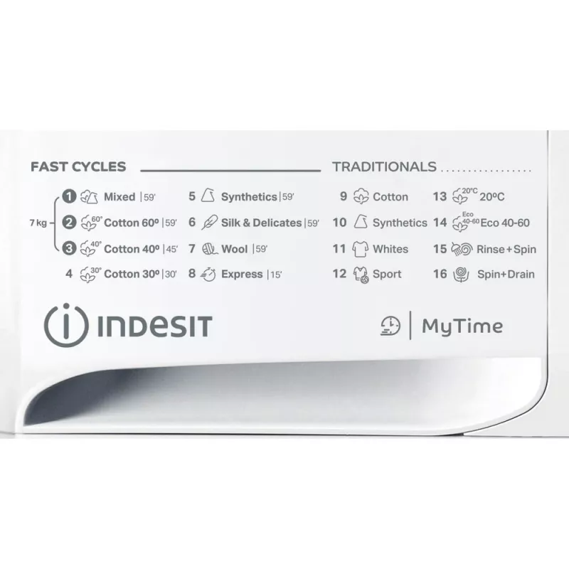 Lavatrice Indesit MTWE 71252 WK EE a carica frontale 7 kg 1151 giri/min bianco