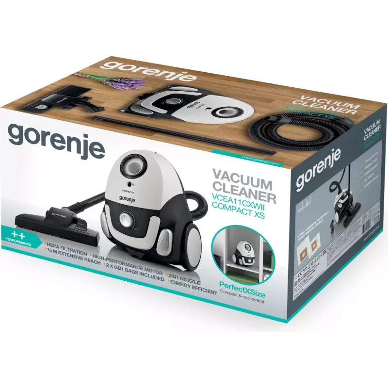 Aspirapolvere a traino Gorenje VCEA11CXWII 2 L a secco 750 W con sacchetto