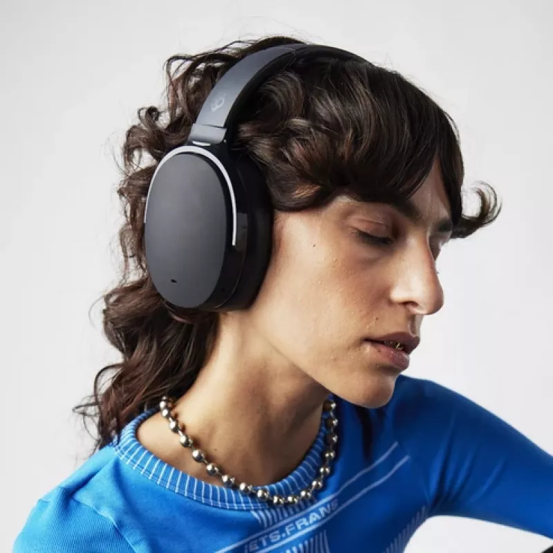 Skullcandy Hesh ANC S6HHW-N740 cuffie over-ear, cablate e wireless, Bluetooth, cancellazione attiva del rumore, USB-C, fino a 22 h, True Black