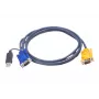 Cavo KVM USB ATEN 1,8 m, 1,8 m, VGA, nero, HDB-15 + USB A, SPHD-15, connettore maschio