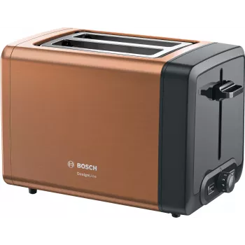 Tostapane Bosch TAT4P429 2 fette 970 W nero/marrone, acciaio inox compatto