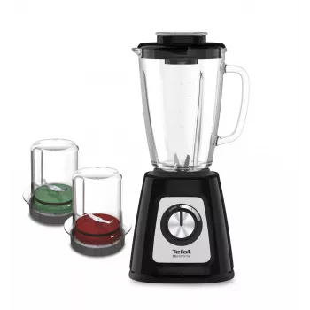 Frullatore da tavolo Tefal BlendForce II BL4388 — 800 W, caraffa in vetro 1,25 l, tritaghiaccio, nero/acciaio inox spazzolato