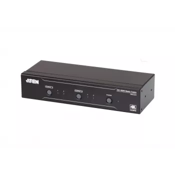 ATEN Switch matrice HDMI 2x2 4K, fino a 15 m, switch matrice AV, 10,2 Gbit/s, 340 MHz, 4096 x 2160 pixel, 4096 x 2160, 3840 x 2160, nero