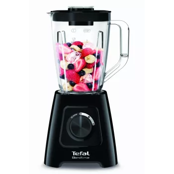 Frullatore da tavolo Tefal BL4208 — 600 W, contenitore in plastica 1,25 L, 2 velocità, tritaghiaccio, nero