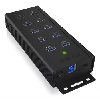 ICY BOX IB-HUB1703-QC3 USB 3.2 Gen 1 (3.1 Gen 1) Type-B 5000 Mbit/s Nero