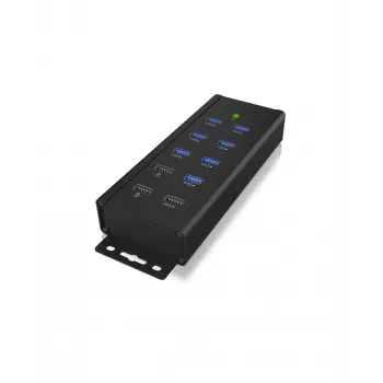 ICY BOX IB-HUB1703-QC3 USB 3.2 Gen 1 (3.1 Gen 1) Type-B 5000 Mbit/s Nero