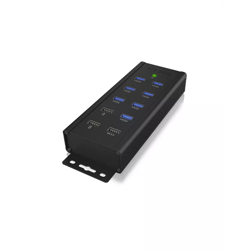 ICY BOX IB-HUB1703-QC3 USB 3.2 Gen 1 (3.1 Gen 1) Type-B 5000 Mbit/s Nero