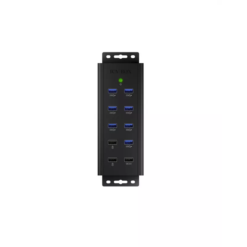 ICY BOX IB-HUB1703-QC3 USB 3.2 Gen 1 (3.1 Gen 1) Type-B 5000 Mbit/s Nero