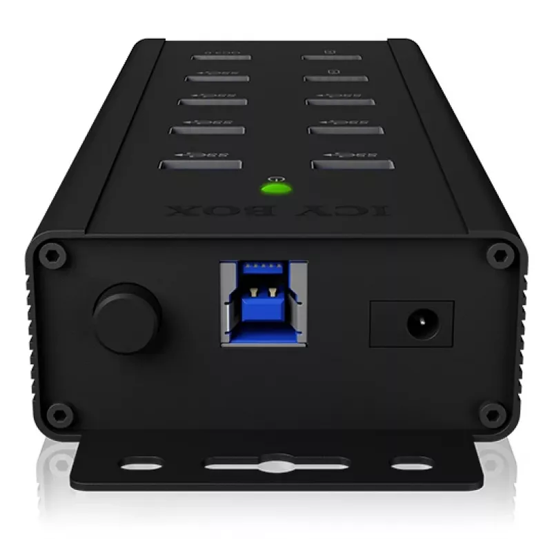 ICY BOX IB-HUB1703-QC3 USB 3.2 Gen 1 (3.1 Gen 1) Type-B 5000 Mbit/s Nero