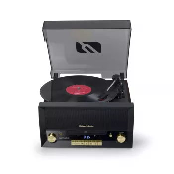 Giradischi a trazione diretta Muse MT-112 W — semiautomatico, 20 W RMS, uscita 3,5 mm, LCD, AC 100–240 V
