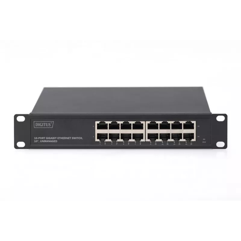 Switch Gigabit Ethernet DIGITUS 16 porte 10 pollici unmanaged