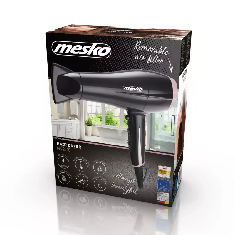 Asciugacapelli Mesko MS 2249 2000 W nero/rosa