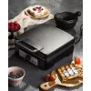 Macchina per waffle Adler AD 3049, 4 waffle quadrati, antiaderente, 1800 W, nero