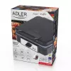 Macchina per waffle Adler AD 3049, 4 waffle quadrati, antiaderente, 1800 W, nero