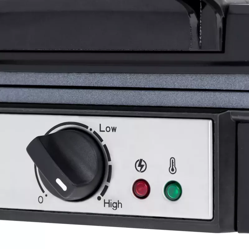 Macchina per waffle Adler AD 3049, 4 waffle quadrati, antiaderente, 1800 W, nero