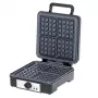 Macchina per waffle Adler AD 3049, 4 waffle quadrati, antiaderente, 1800 W, nero