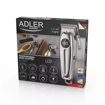 Tagliacapelli Adler AD 2831 argento acciaio inox a V 1 mm