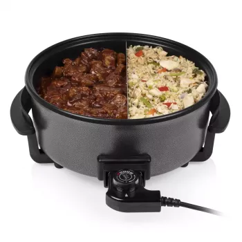Padella multifunzione Tristar PZ-9135 XL rotonda nera acciaio 1500W
