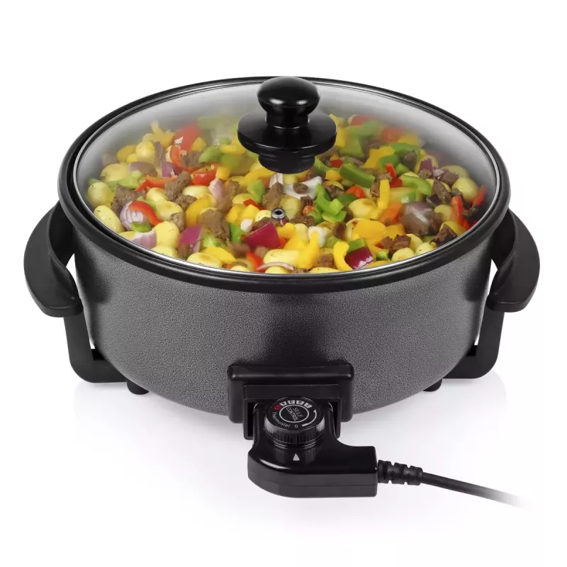 Padella multifunzione Tristar PZ-9135 XL rotonda nera acciaio 1500W