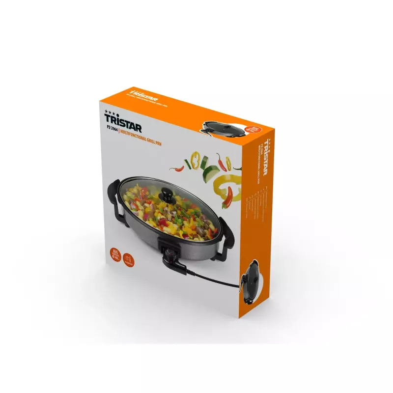 Padella grill Tristar PZ-2964 multifunzione rotonda nera 40 cm