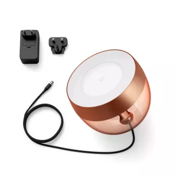 Lampada da tavolo smart Philips Hue Iris rame edizione speciale — 1 lampadina, Bluetooth e Zigbee, 100–240V, cavo 2m