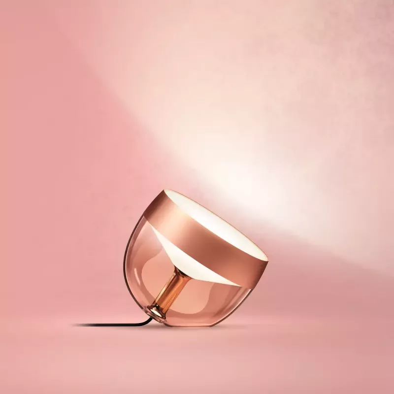 Lampada da tavolo smart Philips Hue Iris rame edizione speciale — 1 lampadina, Bluetooth e Zigbee, 100–240V, cavo 2m