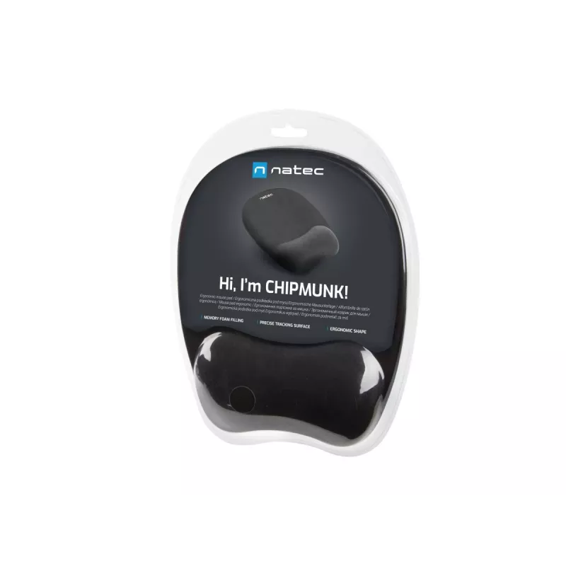 Tappetino per mouse NATEC Chipmunk nero 230x200mm