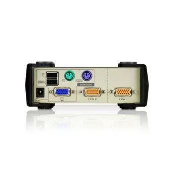 Switch KVM ATEN 2 porte USB - PS/2 VGA (cavo KVM incluso), 2048 x 1536 pixel, QXGA, 0,72 W, grigio chiaro