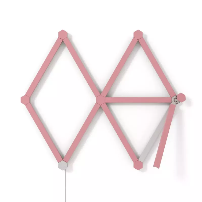 Nanoleaf Lines Skin NL59-0001PM-9PK, 60 gradi, rosa opaco, 9 pezzi