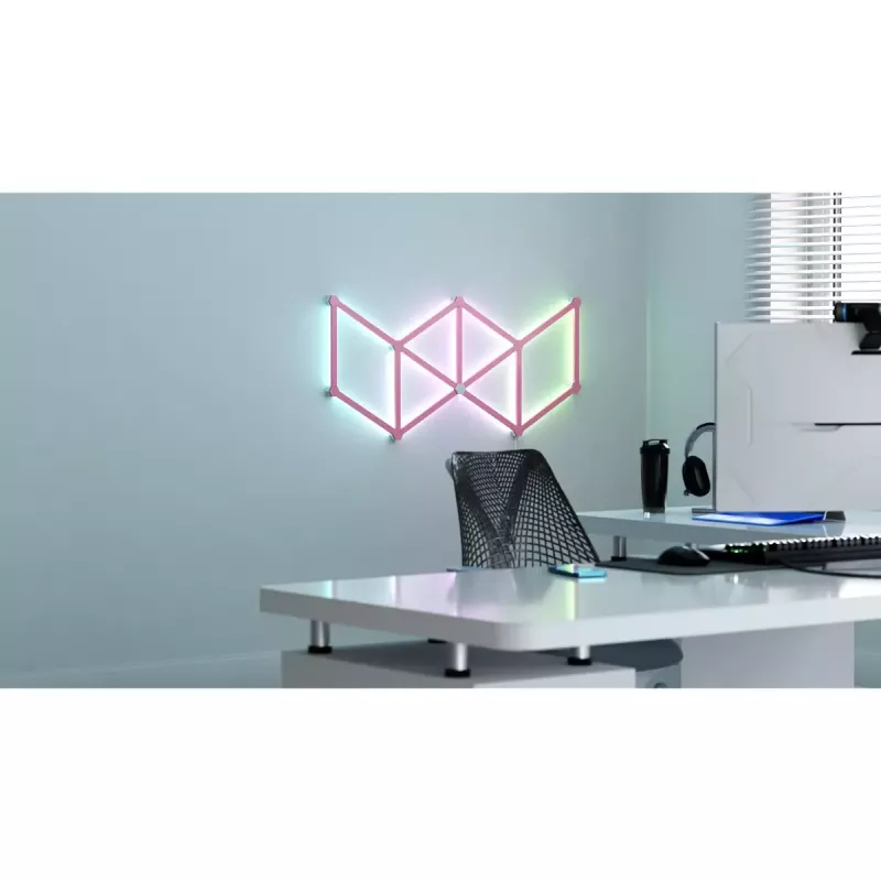 Nanoleaf Lines Skin NL59-0001PM-9PK, 60 gradi, rosa opaco, 9 pezzi