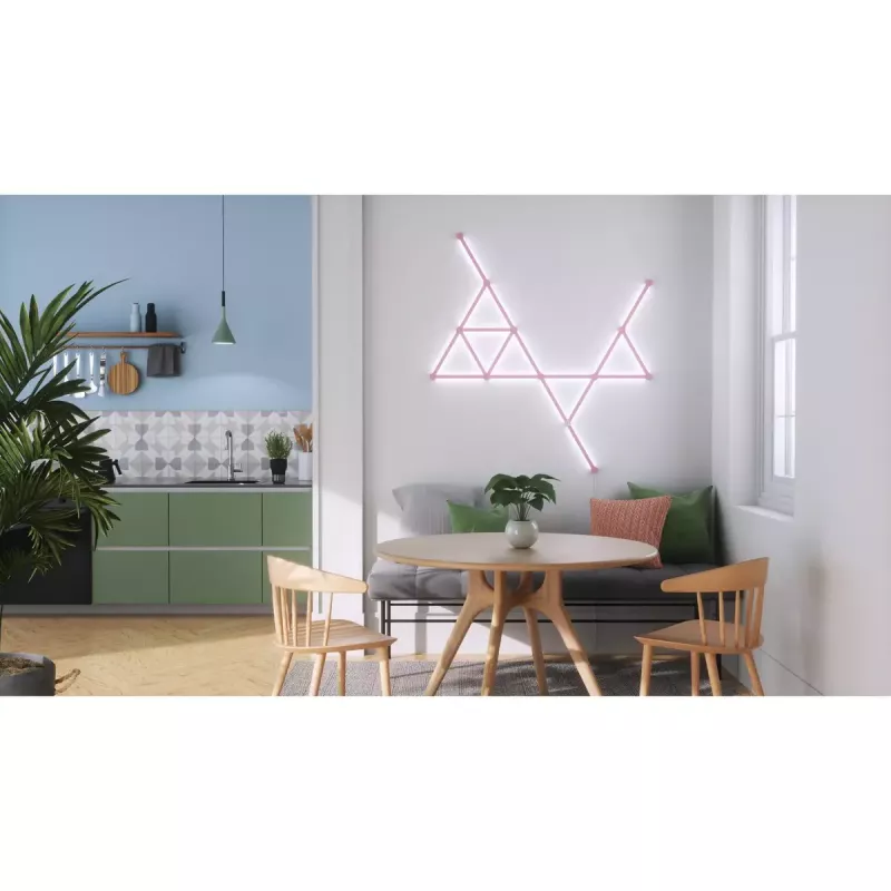 Nanoleaf Lines Skin NL59-0001PM-9PK, 60 gradi, rosa opaco, 9 pezzi