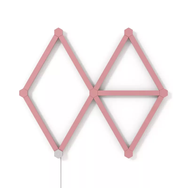 Nanoleaf Lines Skin NL59-0001PM-9PK, 60 gradi, rosa opaco, 9 pezzi
