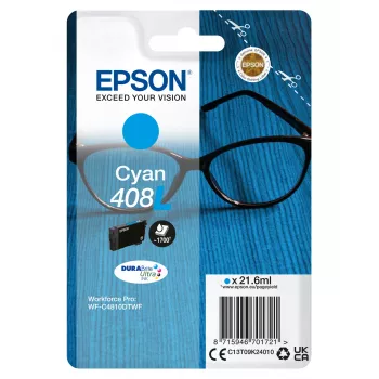 Cartuccia d'inchiostro Epson 408L DURABrite Ultra 1 pezzo originale alta capacità (XL) ciano