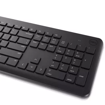 Set tastiera e mouse wireless Dell KM3322W — QWERTY full-size, RF wireless, nero, uso ufficio