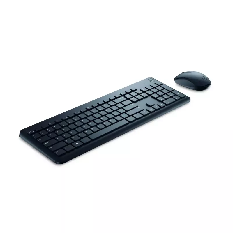 Set tastiera e mouse wireless Dell KM3322W — QWERTY full-size, RF wireless, nero, uso ufficio