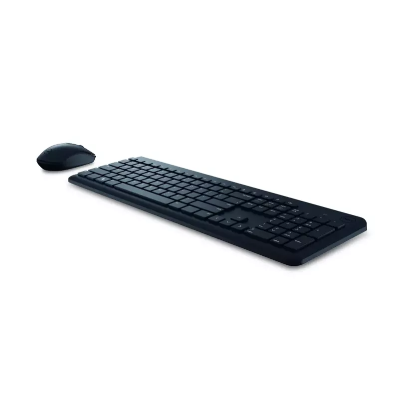 Set tastiera e mouse wireless Dell KM3322W — QWERTY full-size, RF wireless, nero, uso ufficio