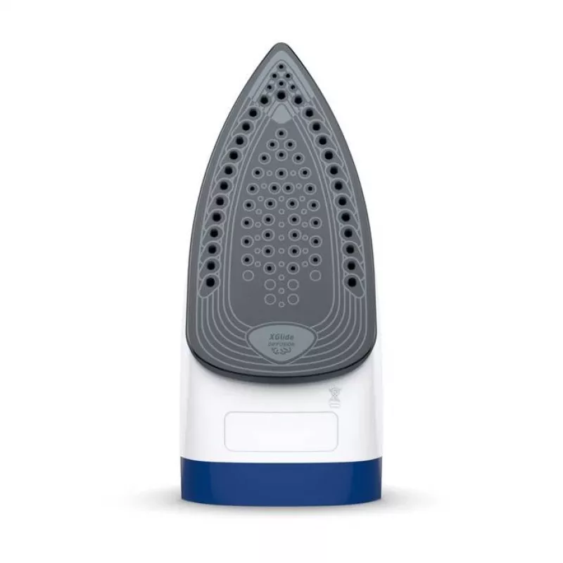 Ferro da stiro Tefal FV2838 Dry & Steam suola Cerilium 2400 W blu, bianco