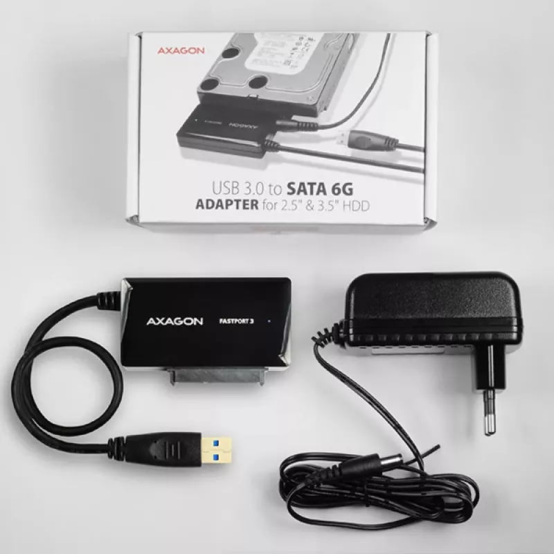 Axagon ADSA-FP3 adattatore USB 3.0 - SATA 6G per il collegamento di tutti i dischi rigidi e le unità SATA