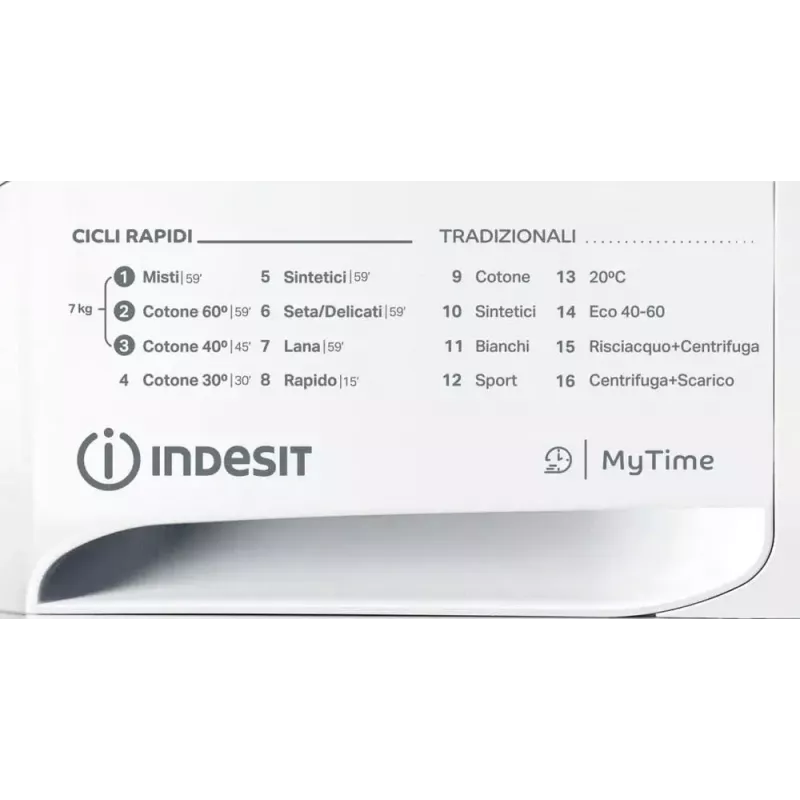 Lavatrice a carica frontale Indesit MTWA 71252 W IT — 7 kg, 1200 giri/min, classe energetica E, bianca