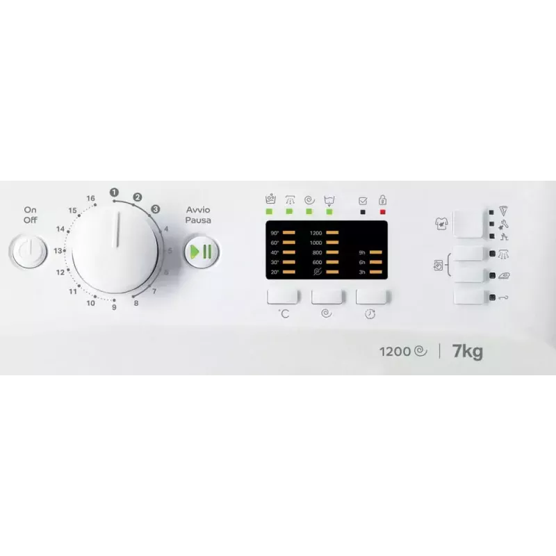 Lavatrice a carica frontale Indesit MTWA 71252 W IT — 7 kg, 1200 giri/min, classe energetica E, bianca