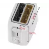 Tostapane Adler AD 3223 2 fette 750 W bianco