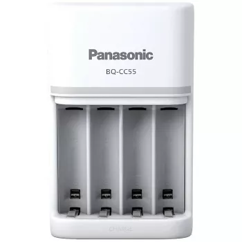 Caricabatterie Panasonic BQ-CC55E — caricatore NiMH/NiCd compatto per batterie AA/AAA
