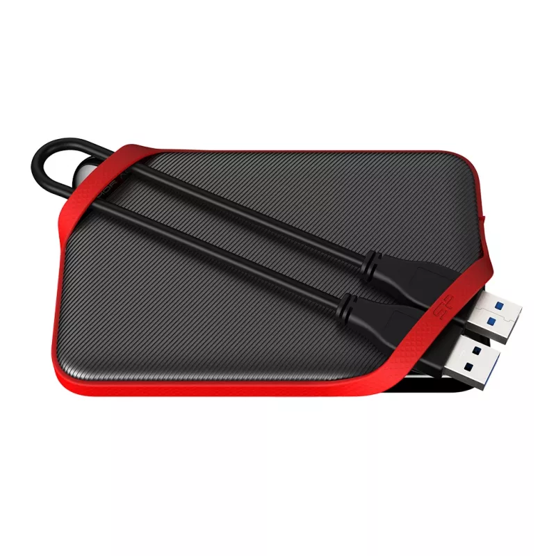 Silicon Power Armor A62 SP010TBPHD62SS3K disco rigido portatile da 1 TB, USB 3.2 Gen 1, nero/rosso