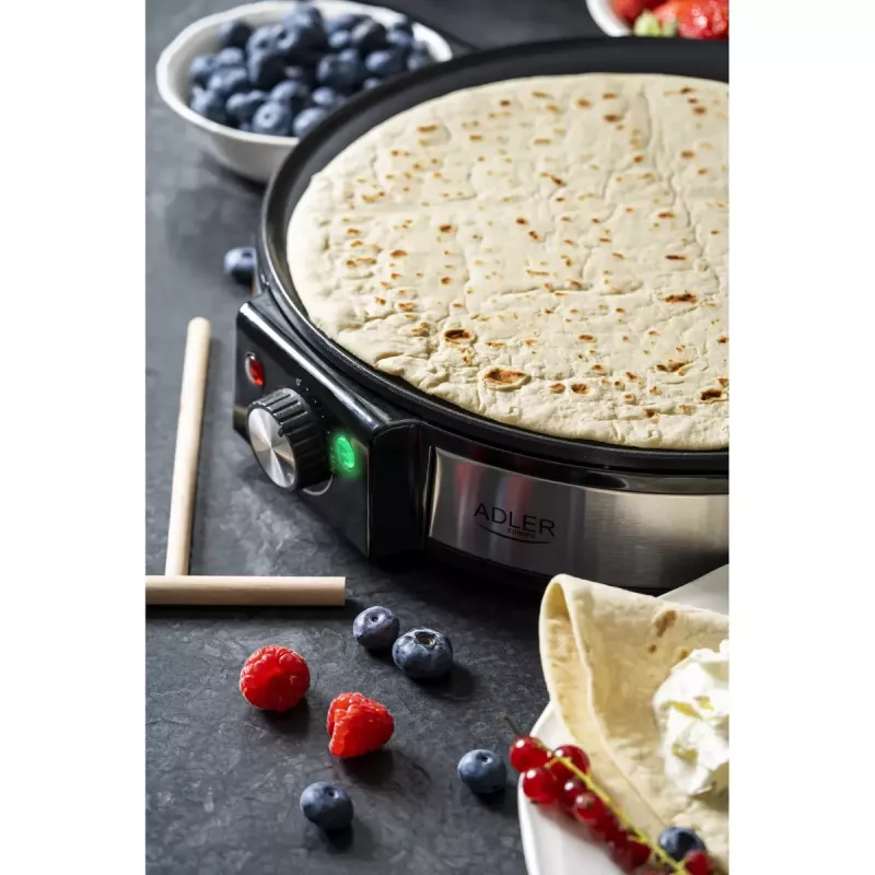 Macchina per crêpe Adler AD 3058 1600 W nero acciaio inox