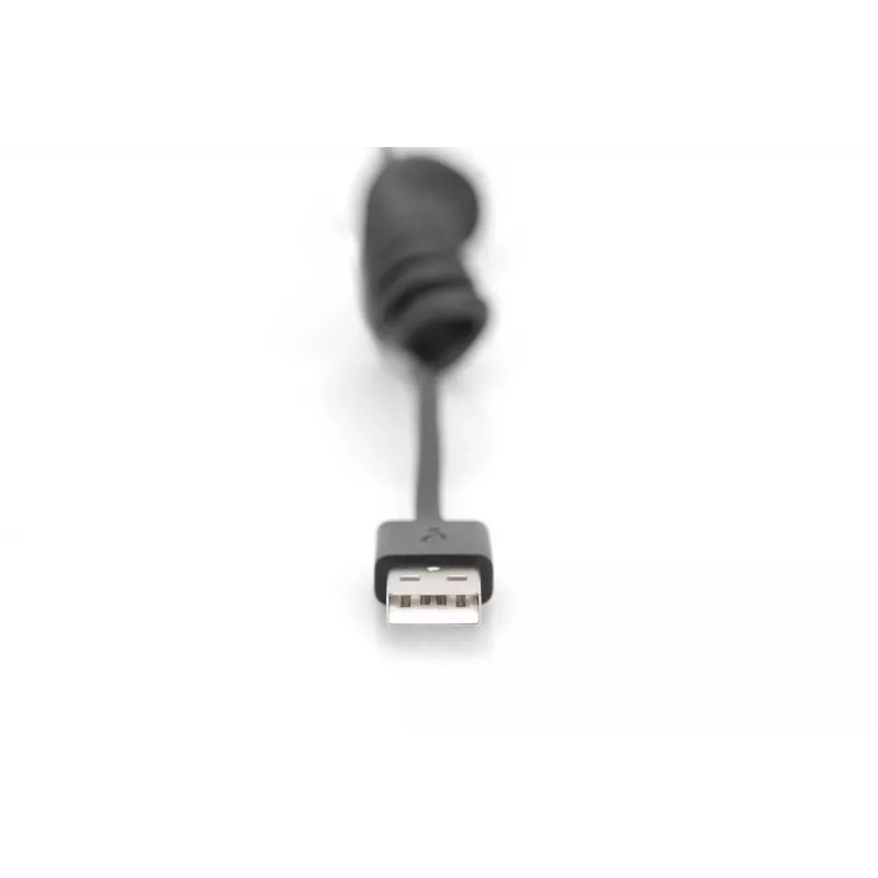 Digitus AK-300430-006-S cavo a spirale USB 2.0 da USB-A a USB-C, 1 m, 480 Mbit/s, 60 W PD, nero