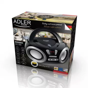 Lettore CD portatile Adler AD 1181 nero argento
