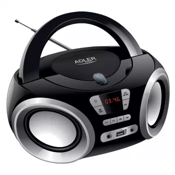 Lettore CD portatile Adler AD 1181 nero argento