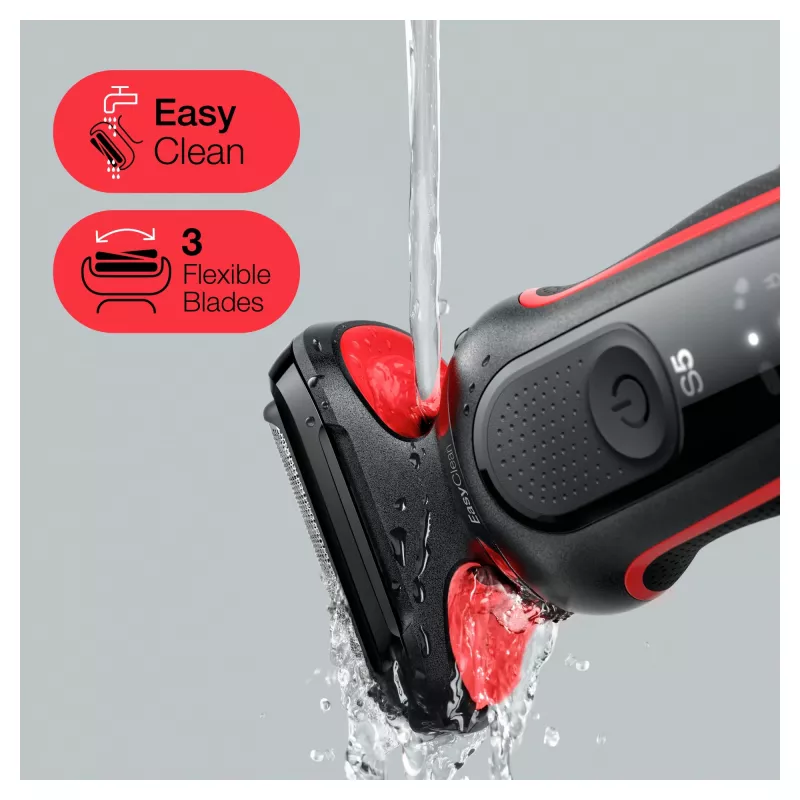 Braun Series 5 50-R1000s rasoir a lamina nero, rosso